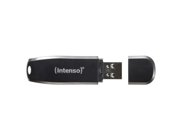 Intenso 3533495, 128 GB, USB Type-A, 3.2 Gen 1 (3.1 Gen 1), 70 MB/s, Keps, Svart