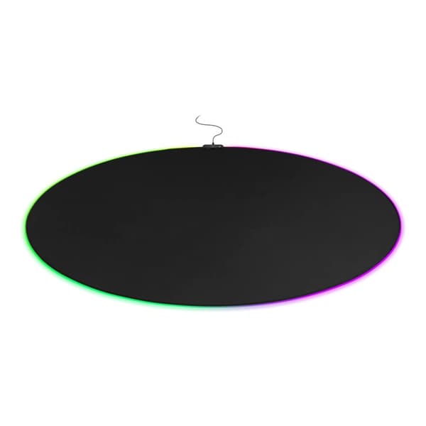 DFP430 RGB gaming golvmatta, USB-C, 1100x1100x3mm, svart/RGB