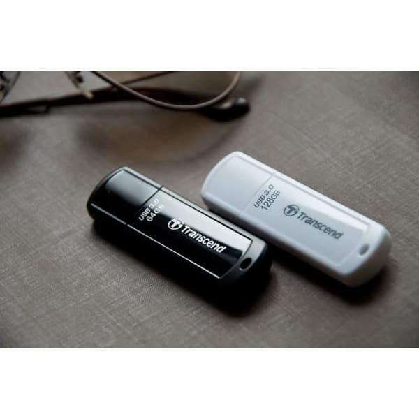 TRANSCEND JETFLASH 700 USB-nyckel - 128 GB - Svart - USB 3.0