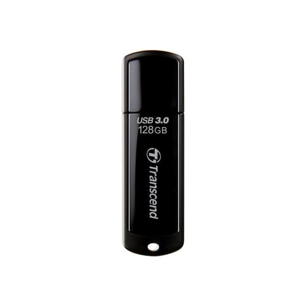 TRANSCEND JETFLASH 700 USB-nyckel - 128 GB - Svart - USB 3.0 Svart