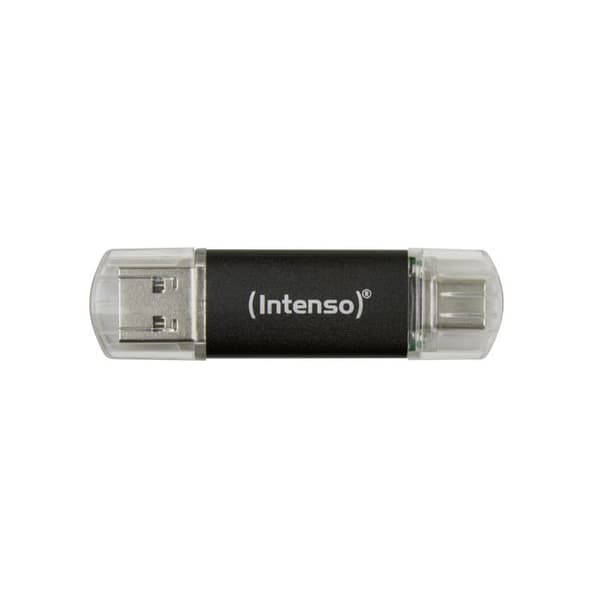 USB-nyckel - INTENSO - Twist Line - 128 GB - USB-A, USB-C™ - USB 3.1 Gen 1 Antracit
