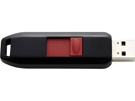 Intenso 64GB USB2.0, 64 GB, USB A-tyyppi, 2.0, 28 MB/s, Suojus, Musta, Punainen musta, Punainen