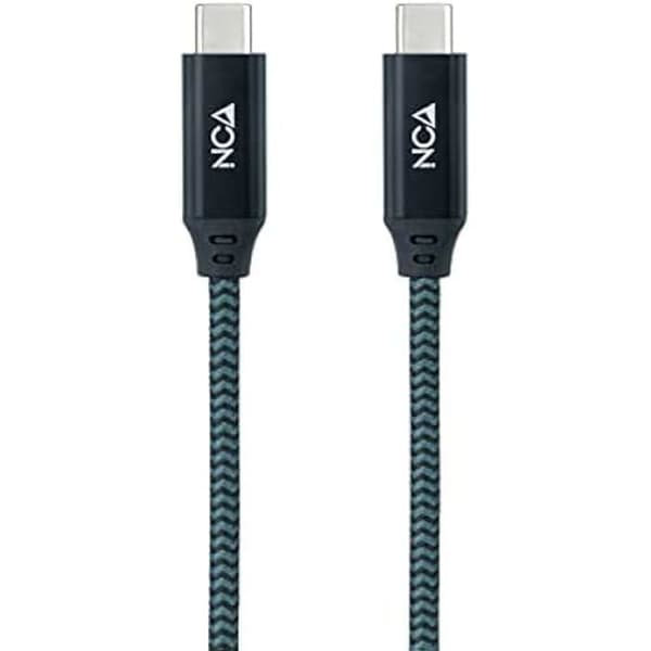 USB 3.2 Gen2x2 20Gbps 5A/100W 4K/60Hz USB-C/M-USB-C/M-kabel - NANOKABEL - Grå/svart - 1,5 m