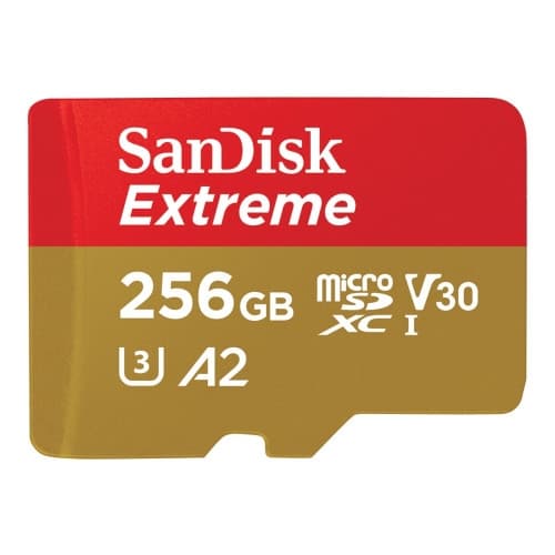 SanDisk Extreme - flash-minneskort - 256 GB - mikroSDXC UHS-I
