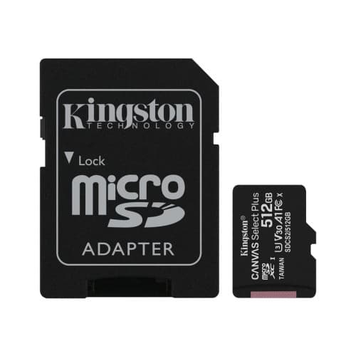 Kingston Canvas Select Plus - flash-minneskort - 512 GB - mikroSDXC UHS-I