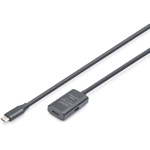 USB-förlängningskabel - DIGITUS - USB-C hon till USB-C hane - 5 m - 5 Gbit/s - Plug & Play