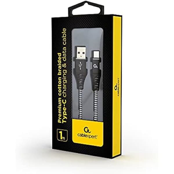 USB-kabel - GEMBIRD - CC-USB2B-AMCM-1M-BW - 1 m - USB 2.0 - Svart/Blå