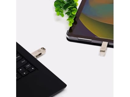 PNY HPFD206C-256, 256 GB, USB Type-A / USB Type-C, 3.2 Gen 2 (3.1 Gen 2), 100 MB/s, Skyving, Sølv