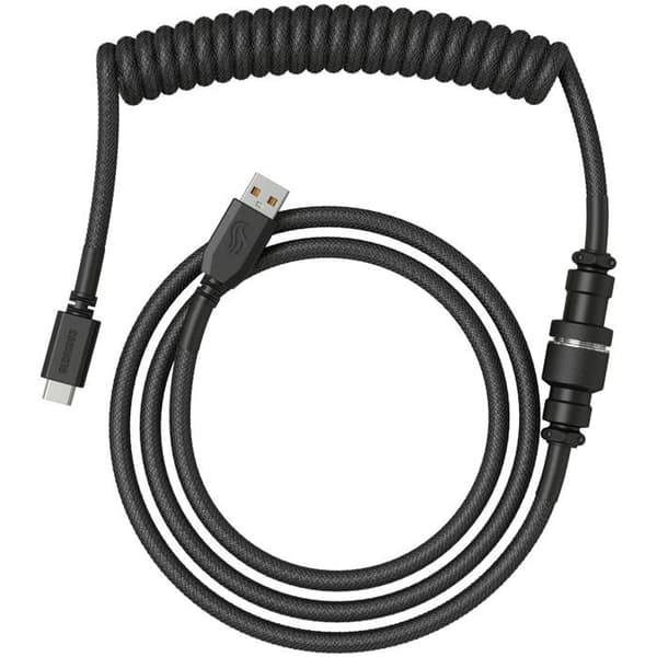 Glorious Gaming Spiral Premium Tangentbordskabel - Guldpläterad USB-A (PC) till USB-C (tangentbord), trasselskydd, dubbelskinn