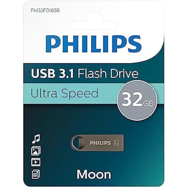 USB-nyckel - PHILIPS - Moon Ultra Speed Edition - 32 GB - USB 3.1 - Läshastighet 180 MB/s