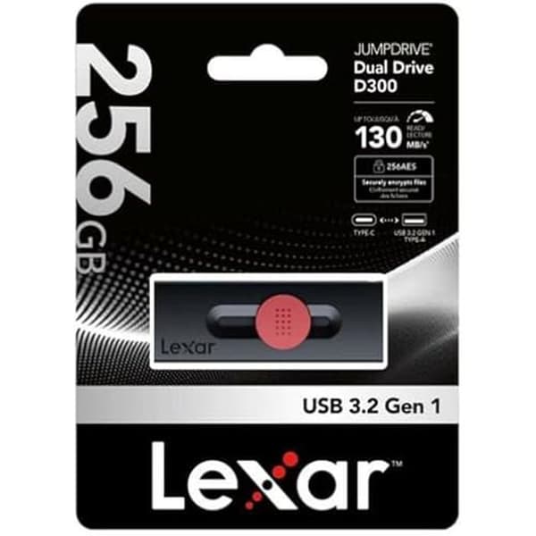 USB-nyckel - LEXAR - M0308271 - 256 GB - Svart - Flerfärgad Svart