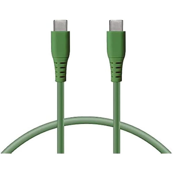 USB-C laddningskabel - KSIX - 1 meter - Ultrasnabb laddning - Dataöverföring - Grön