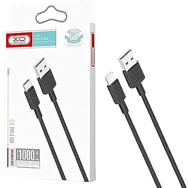 Kabel - XO - NB156 - USB till Lightning - 2,4 A - 1 m - Svart