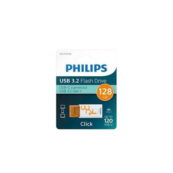 USB-minne - PHILIPS - Click Edition - 128 Go - USB-C - 120 Mo/s