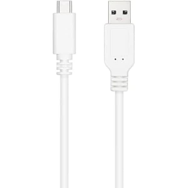 USB 2.0-kabel - NANO CABLE - 10.01.2100-W - USB-C/M-A/M - 3A - 0,5 m - Vit