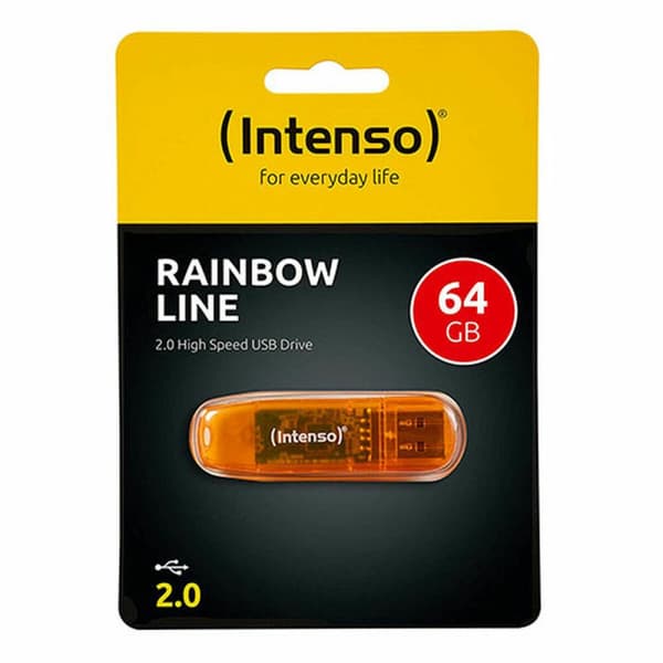 USB-Penn INTENSO 3502490 USB 2.0 64 GB Oransje 64 GB DDR3 SDRAM Oransje