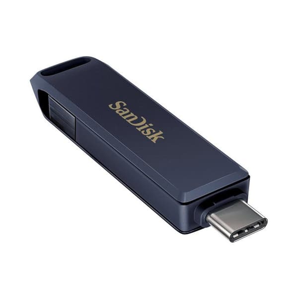 USB-stift - SANDISK - 256 Go - Lightning &amp; USB Type-C - Automatisk säkerhetskopiering - Metallblå Blå