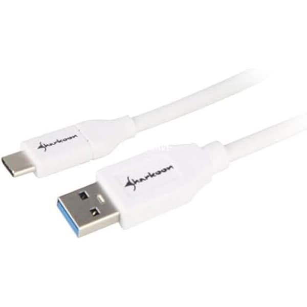USB 3.1-kabel - SHARKOON - A-C - 1,0 m - Vit färg