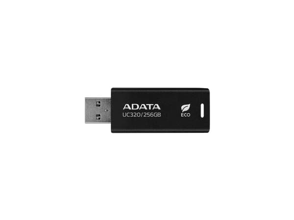 ADATA UC320, 256 GB, USB Type-A, 3.2 Gen 1 (3.1 Gen 1), Uten lokk, 6,5 g, Sort Sort