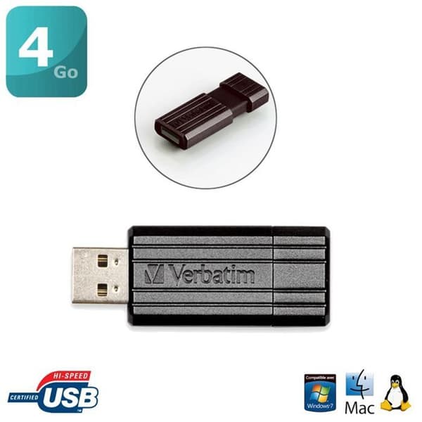 Verbatim Store'n'go PinStripe 4GB USB2.0 Svart