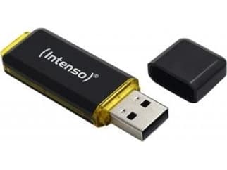 Intenso High Speed Line, 256 GB, USB Type-A, 3.2 Gen 1 (3.1 Gen 1), 250 MB/s, Med lokk, Sort, Gult Sort, Gult