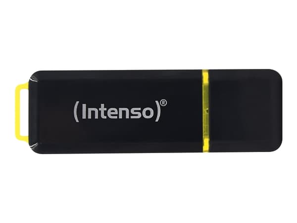 Intenso High Speed Line, 64 GB, USB A-tyyppi, 3.2 Gen 1 (3.1 Gen 1), 250 MB/s, Suojus, Musta, Keltainen