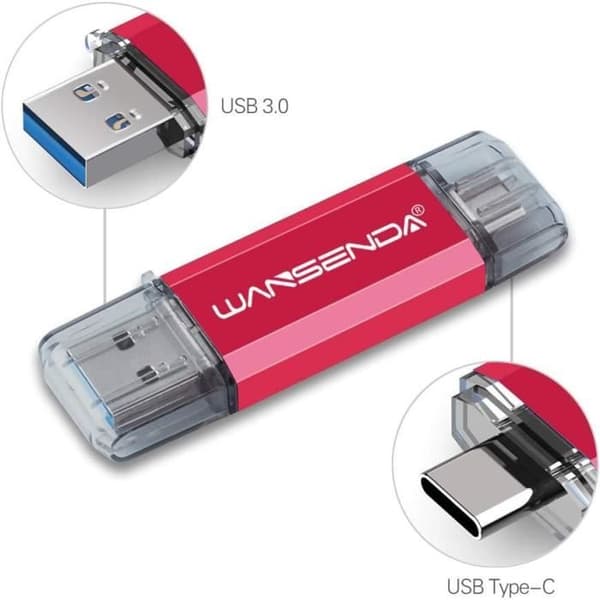 USB-sticka - Wansenda - 512Go - USB 3.0 - Typ C - Kompatibel med Android/PC/Mac
