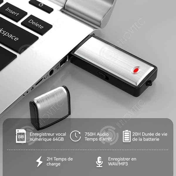 INN USB-minne 64 go inspelbar USB 2.0 uppladdningsbar USB flash-enhet ljudinspelare wav/mp3 digital ljudinspelare