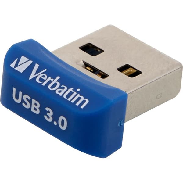 Store 'n' Stay NANO USB-nyckel - 64 GB - USB 3.0 - blå - VERBATIM