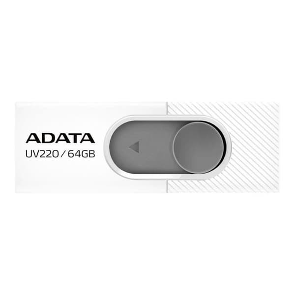 ADATA UV220 64 GB USB 2.0 USB-minne Vit-Grå Grå, Vit