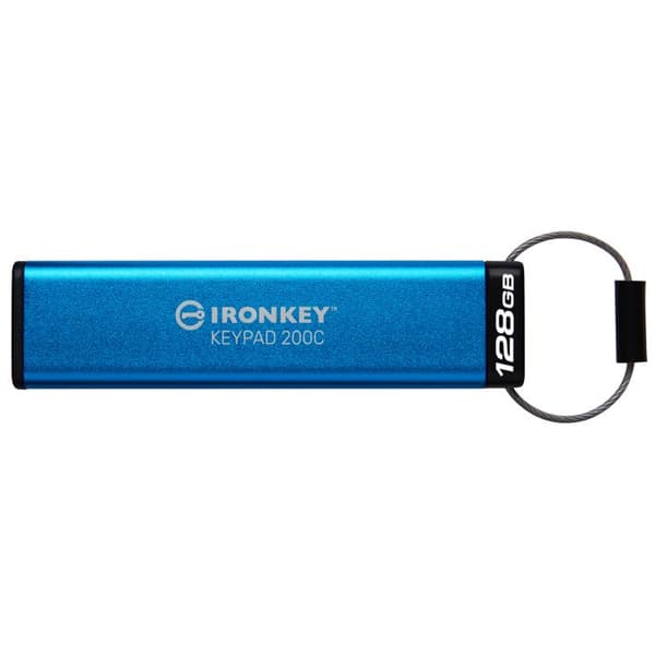 KINGSTON 128Go USB-C IronKey K Blå