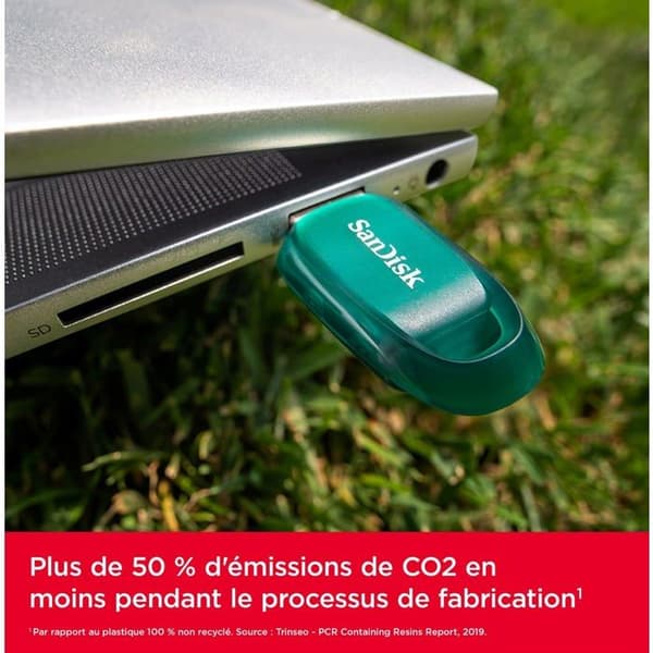 Cruzer Ultra Eco USB 3.2 Key - SANDISK - 128GB - 100MB/s - Turkossvart