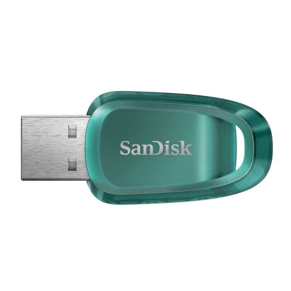 Cruzer Ultra Eco USB 3.2 Key - SANDISK - 128GB - 100MB/s - Turkossvart Grön