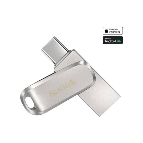 USB-minne - SANDISK - Ultra Dual Drive Luxe - 512 GB - USB-C - 150 MB/s Rostfritt stål