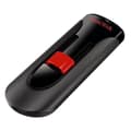 Miniatyrbild 2 av 3: SANDISK Cruzer Glide USB-minne - 128Gb - 2.0 - Svart / Röd