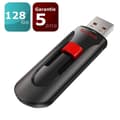 Miniatyrbild 1 av 3: SANDISK Cruzer Glide USB-minne - 128Gb - 2.0 - Svart / Röd
