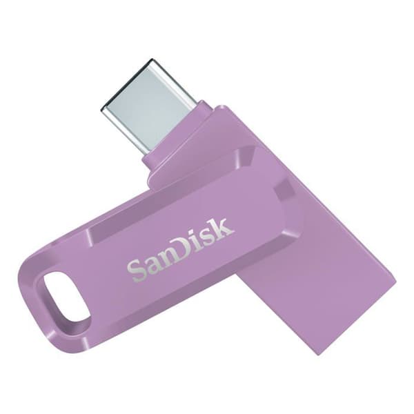 Extern hårddisk - SANDISK - Ultra Dual Drive Go - 256 Go - USB-C - 150 Mo/s lavendel