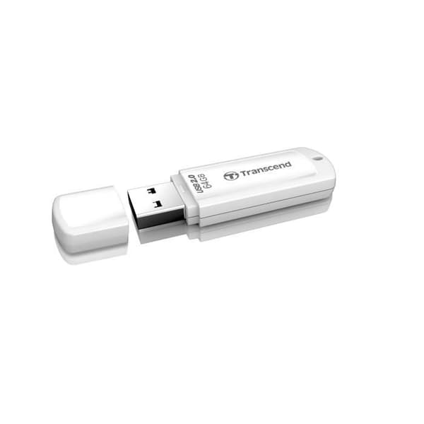 TRANSCEND JETFLASH 370 USB-minne - 64 GB Vit