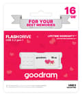 Miniatyrbillede 5 af 5: GoodRam UME3-0160W0R11-V Pendrive (16GB; USB 3.0; hvid) VALENTINE