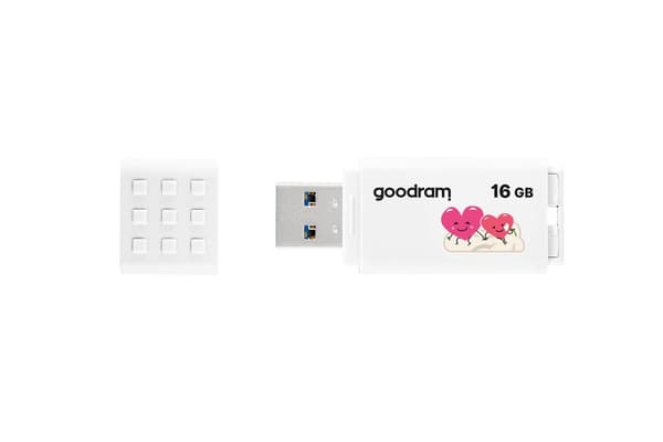 GoodRam UME3-0160W0R11-V Pendrive (16GB; USB 3.0; hvid) VALENTINE