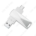 Miniatyrbild 1 av 4: TD® High Capacity 128 GB Hi-Speed 3.0 USB-minne Snygg och tålig silvermetallkropp för smartphones, surfplattor och PC