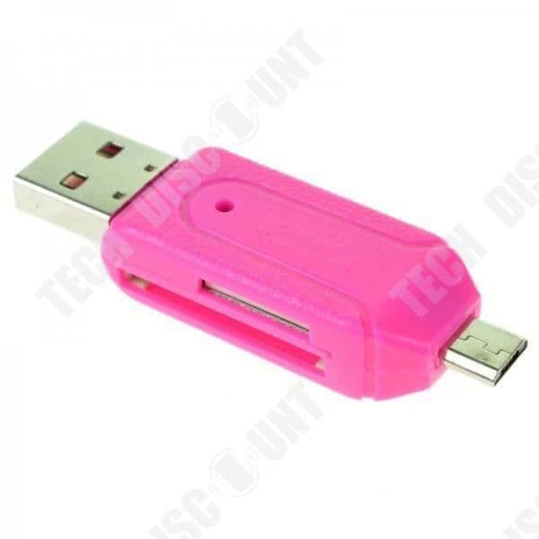 TD® 2 in 1 Micro USB OTG USB Flash Drive Adapter - Micro SD Minneskortläsare - Datakort Adapter Svart
