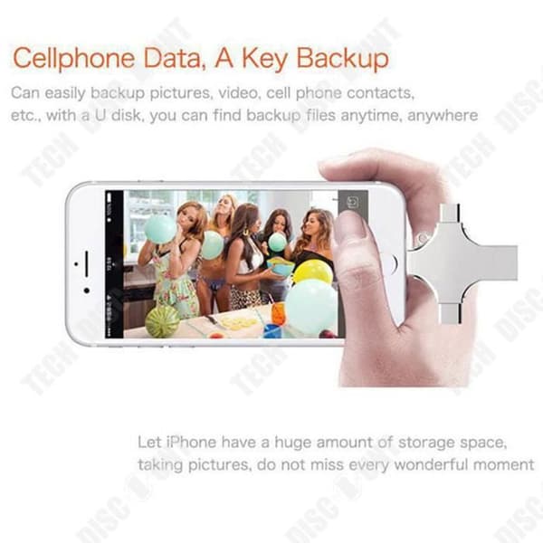 Bärbar dator mobiltelefon disk U mobiltelefon 4-i-1 typ-c multifunktion hög hastighet 3.0 minne 64G