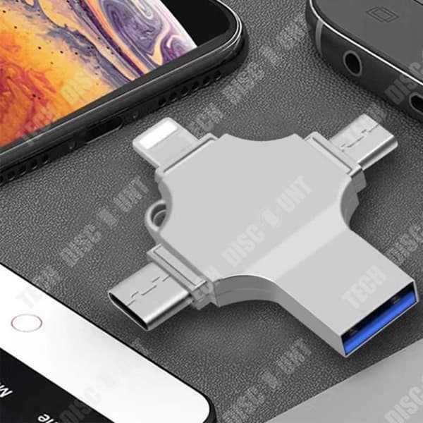 Bärbar dator mobiltelefon disk U mobiltelefon 4-i-1 typ-c multifunktion hög hastighet 3.0 minne 64G