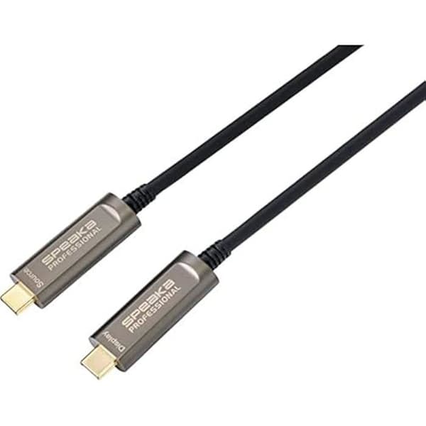 USB-C anslutningskabel - SPEAKA PROFESSIONAL - SP-9505620 - 10 m - 21,6 Gbits/s - Svart