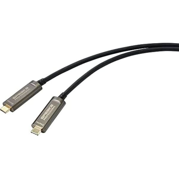 USB-C anslutningskabel - SPEAKA PROFESSIONAL - SP-9505620 - 10 m - 21,6 Gbits/s - Svart