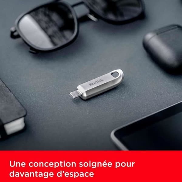 USB-minne - SANDISK - Ultra Luxe - 1 To - USB Type-C - Lähdohastighet 400 Mo/s