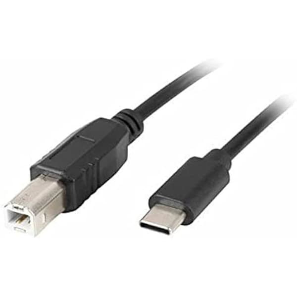 USB-kabel - LANBERG - USB-C till USB-B - 2.0 - 3M - Svart