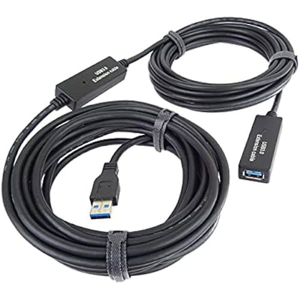 USB Förlängningskabel - PREMIUMCORD - 10 m - USB 3.2 Super Speed - Aktiv Repeater - Svart