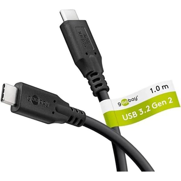 USB-C-kabel - GOOBAY - 3.2 - 60 W - 10 Gbit/s - Kompatibel med Thunderbolt 3 och 4